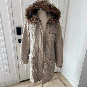 Calvin Klein Warm Winter jacket with fur hood